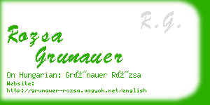 rozsa grunauer business card
